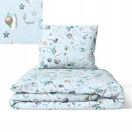 Pościel dla dzieci - Pościel Dziecięca 140x200cm dla dziecka , wzór: Ufo Niebieskie - miniaturka - grafika 1