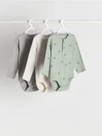 Komplety dla niemowląt - Reserved - Bawełniane body 3 pack - jasnoszary - miniaturka - grafika 1