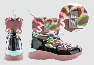 BUTY OBUWIE ZIMOWE DZIECIĘCE ŚNIEGOWCE OCIEPLANE BIG STAR - Śniegowce damskie - miniaturka - grafika 1