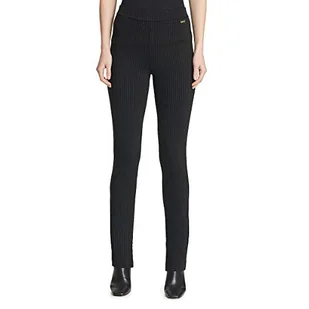 Calvin Klein Damskie spodnie Pinstripe wsuwane na co dzień - Spodnie damskie - miniaturka - grafika 1