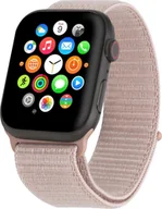 Akcesoria do smartwatchy - Nylonowy pasek do Apple Watch Series 2 38 mm w kolorze różowym, regulowany, elastyczny pasek sportowy z tkaniny, odpowiedni do zegarka iWatch - miniaturka - grafika 1