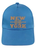 Czapki damskie - Chłopięca czapka z daszkiem 85 New York jasnoniebieska Ambra Biz - miniaturka - grafika 1