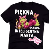 Koszulki i topy damskie - Damska koszulka na prezent - PIĘKNA MĄDRA .... - miniaturka - grafika 1