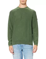 Swetry męskie - Camel Active Sweter męski 4095406k10, zielony (Fir Green), S - miniaturka - grafika 1