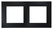 Klawisze i ramki - OSPEL Ramka podwójna FOKUS Czarny - miniaturka - grafika 1