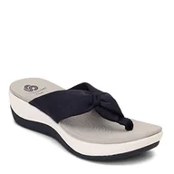 Klapki i japonki damskie - Clarks Klapki damskie Arla Glison, Tkanina niebieski wrzosowy, 39.5 EU - miniaturka - grafika 1