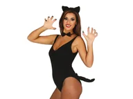Dodatki do strojów karnawałowych - Zestaw kotek czarny - 1 kpl. - miniaturka - grafika 1