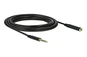 Kable - Delock Kabel przedłużający jack 4,4 mm 5-pinowy wtyk do gniazda 5 m czarny 85799 - miniaturka - grafika 1