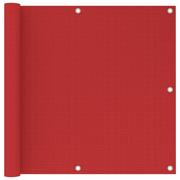 Markizy - VidaXL Lumarko Parawan balkonowy, czerwony, 90x600 cm, HDPE 311011 VidaXL - miniaturka - grafika 1