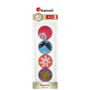 Titanum Magnesy do tablic 40 mm 4 sztuki Wzorki - Magnesy - miniaturka - grafika 1
