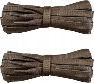 WOSKOWANE Płaskie Sznurówki BRĄZOWE Sznurowadła 90 cm SZEROKIE 5 mm G13-20 - Akcesoria obuwnicze - miniaturka - grafika 1