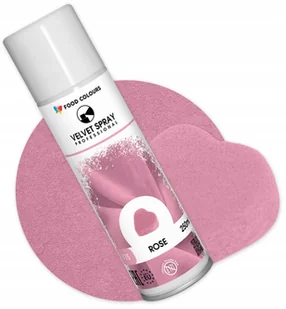 Barwnik spożywczy zamsz w sprayu różowy jadalny ozdoby velvet 250ml duży - Dodatki do ciast w proszku - miniaturka - grafika 1