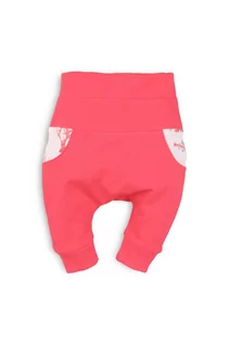 Dresy i komplety dla dziewczynek - Spodnie dresowe niemowlęce - różowe - grafika 1