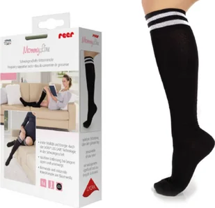 Reer Podkolanówki czarne uniwersalny - Bielizna ciążowa - miniaturka - grafika 1