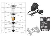 Anteny TV - Antena Tv siatkowa + wzmacniacz + zasilacz - miniaturka - grafika 1