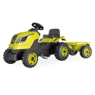 Jeździki dla dzieci - SMOBY Traktor XL Zielony na Pedały z Przyczepką - miniaturka - grafika 1