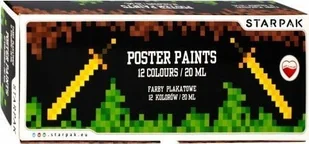 Starpak Farby plakatowe szkolne 12 kolorów - Przybory szkolne - miniaturka - grafika 1