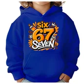 Bluzy dla dziewczynek - BLUZA DZIECIĘCA Z KAPTUREM 67 SIX SEVEN VIRAL 134-140 DLA DZIECKA PREZENT - miniaturka - grafika 1