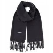 Apaszki i szaliki męskie - Ciepły i miękki szalik męski SZA-39 gładki czarny - miniaturka - grafika 1