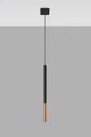Lampy sufitowe - Sollux Lighting Lampa wisząca MOZAICA 1 czarny/miedź - miniaturka - grafika 1