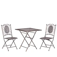 Meble ogrodowe - Shumee Shumee Zestaw mebli balkonowych metalowy czarny BORMIO 263525 - miniaturka - grafika 1