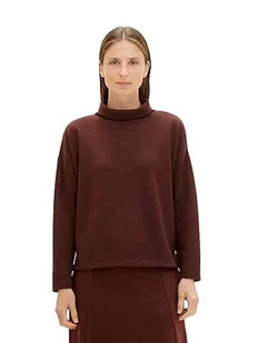 TOM TAILOR Bluza damska, 32404 - Raisin Melange, M - Bluzy damskie - miniaturka - grafika 1