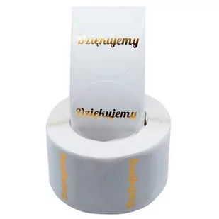 Naklejki Ozdobne Okrągłe 3,8 Cm Dziękujemy 100 Szt - Scrapbooking - miniaturka - grafika 1