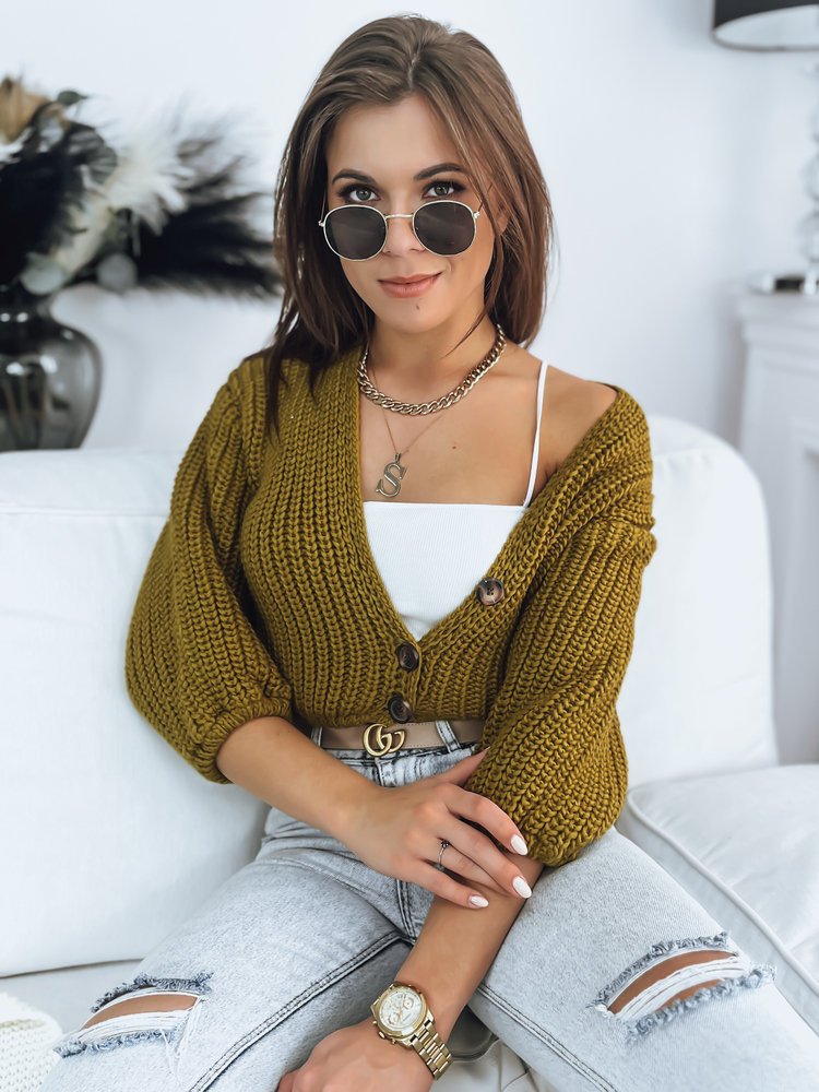 Sweter damski NUTI musztardowy Dstreet MY1673