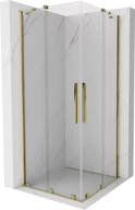 Kabiny prysznicowe - Mexen Velar Duo kabina prysznicowa rozsuwana 90x90 cm, transparent, złota - 871-090-090-02-50 - miniaturka - grafika 1