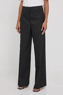 Spodnie damskie - Calvin Klein spodnie damskie kolor czarny proste high waist - miniaturka - grafika 1