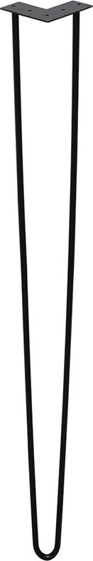 Jopassy 4x Hairpin Legs nogi do mebli bieżnik do stołu czarny Hairpin Legs 2 wieszaki, 72cm