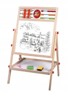 Zabawki kreatywne - Tablica Zmazywalna Magnetyczna Drewniana Z Liczydłem Oraz Półeczką - miniaturka - grafika 1