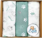 Koce i narzuty dla dzieci - EgaKids Duże Tetrowe Pieluchy PREMIUM 70x80cm Kolorowe 3szt. - miniaturka - grafika 1