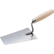 Wiadra i kastry budowlane - Kielnia trapezowa 160 mm stal nierdzewna drewniana rączka Condor - miniaturka - grafika 1