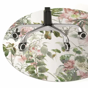 Podkładka pod krzesło obrotowe Delikatny Kwiat fi100 cm - Podnóżki, podpórki, podkładki - miniaturka - grafika 1