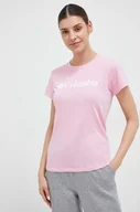Koszulki sportowe damskie - Columbia t-shirt damski kolor różowy - miniaturka - grafika 1