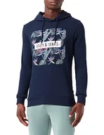 Bluzy męskie - Jack&JONES męska bluza z kapturem, granatowa, M - miniaturka - grafika 1