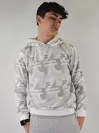 Bluzy męskie - Fila Męska bluza z kapturem Riad AOP Regular, Jasna biała róża, XS - miniaturka - grafika 1