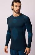 Koszulki sportowe męskie - Termoaktywna koszulka męska z długim rękawem czarno-niebieska Breeze, Kolor czarno-niebieski, Rozmiar L, Spaio - Primodo.com - miniaturka - grafika 1