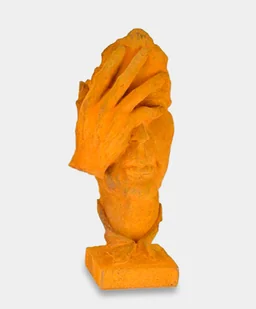 Zamyślenie - Nowoczesna Figurka Dekoracyjna Metalowa - Figurki dekoracyjne - miniaturka - grafika 1