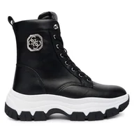 Botki damskie - Trzewiki Guess FLFBNZ ELE12 Czarny - miniaturka - grafika 1