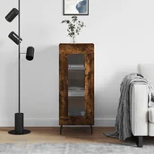 Komody - vidaXL Szafka, przydymiony dąb, 34,5x34x90 cm, materiał drewnopochodny - miniaturka - grafika 1