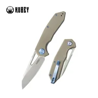 Noże - Nóż składany Kubey Vagrant Tan G10, Sand Blasted M390 by Maksim Tkachuk (KB291T) - miniaturka - grafika 1