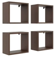 Półki do salonu - Kwadratowe półki wiszące w kolorze wenge C7-R72 - miniaturka - grafika 1