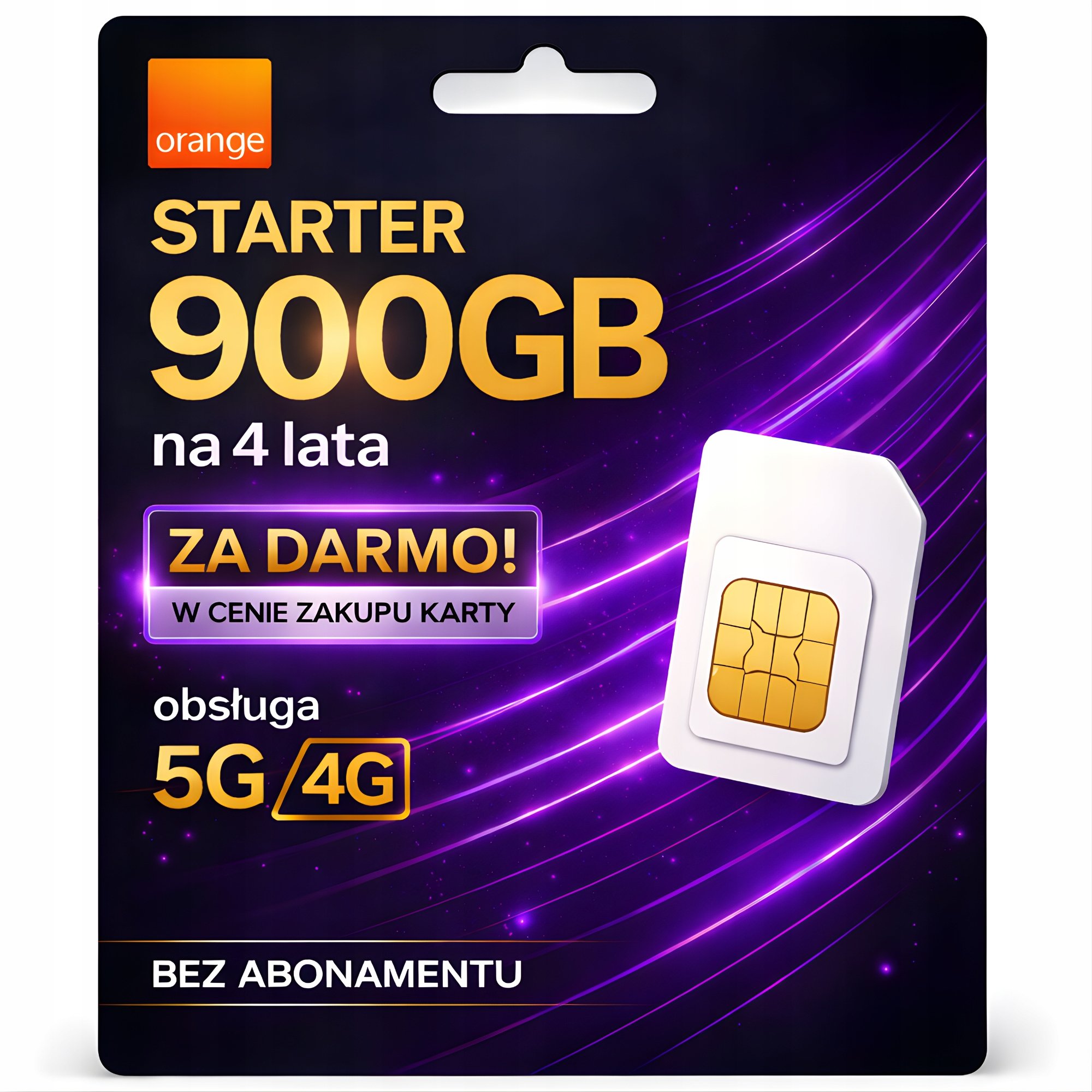 Internet Orange Lte 4G 5G 900GB na 4 lata Karta Sim Router, Kamera, Gps