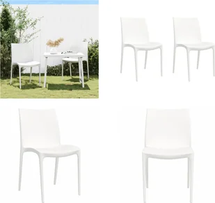 vidaXL Krzesła ogrodowe 2 szt. Białe 50x46x80 cm Polipropylen - Krzesło ogrodowe - Krzesła ogrodowe - Meble ogrodowe do siedzenia - Krzesło tarasowe - Fotele i krzesła ogrodowe vidaXL Krzesła ogrodowe 2 szt. Białe 50x46x80 cm Polipropylen - Krzesło ogrodowe - Krzesła ogrodowe - Meble ogrodowe do siedzenia - Krzesło tarasowe - Fotele i krzesła ogrodowe - miniaturka - grafika 1