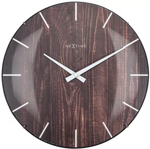 Nextime Zegar ścienny (brązowy) Edge Wood Dome - Zegary - miniaturka - grafika 1