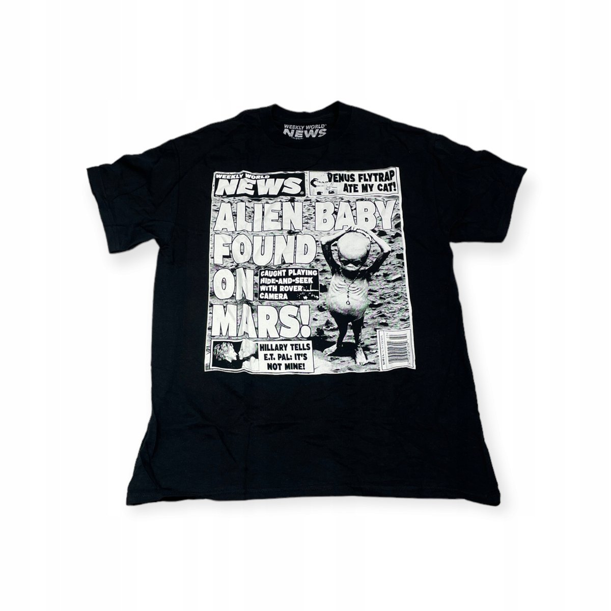 Koszulka T-shirt męski okrągły dekolt SPENCER'S WEEKLY WORLD NEWS L