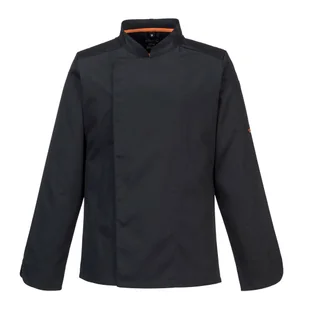Bluza kucharska MeshAir Pro L/S PORTWEST Czarny M - Odzież robocza - miniaturka - grafika 1