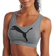 Biustonosze - PUMA Damski biustonosz sportowy Big Cat Seamless Sports Bra Big Cat Seamless Sports Bra, Medium Heather Grey, L - miniaturka - grafika 1